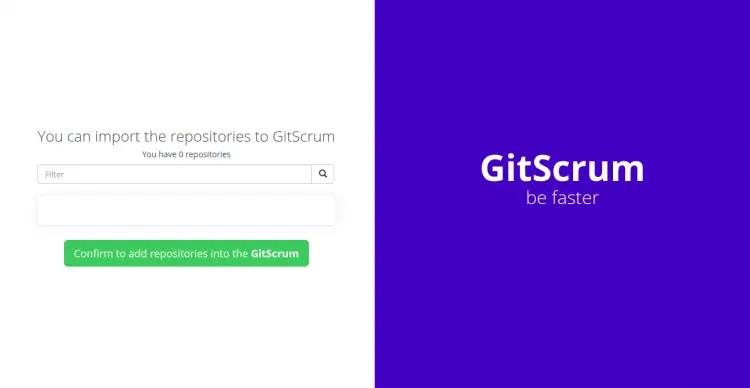 Import repositories into GitScrum