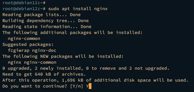 install nginx