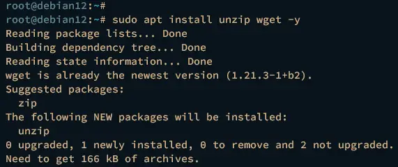 install wget unzip