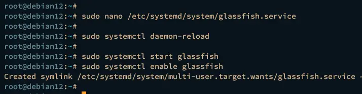 run glassfish systemd