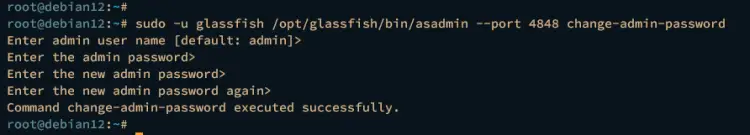 change glassfish admin password