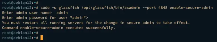 enable secure admin