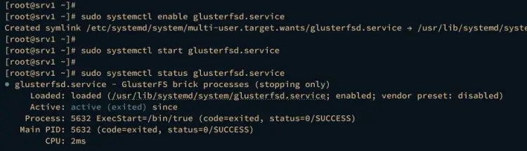 check glusterfs re service