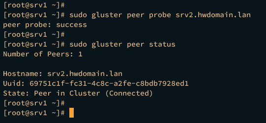 initialize glusterfs