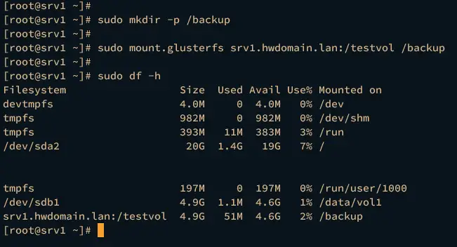 mount glusterfs volume