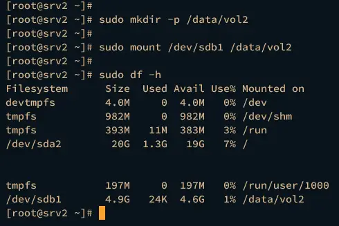 mount filesystems