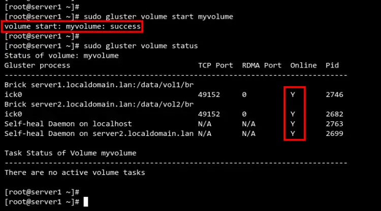 start glusterfs volume