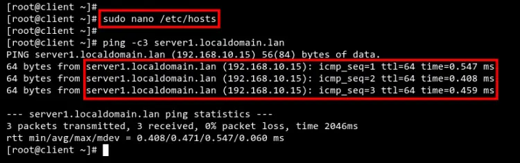 Verify client connection to glusterfs server