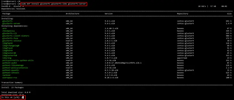 install glusterfs server