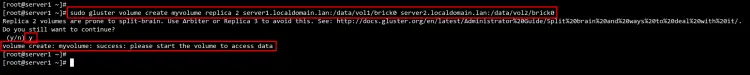 create glusterfs volume