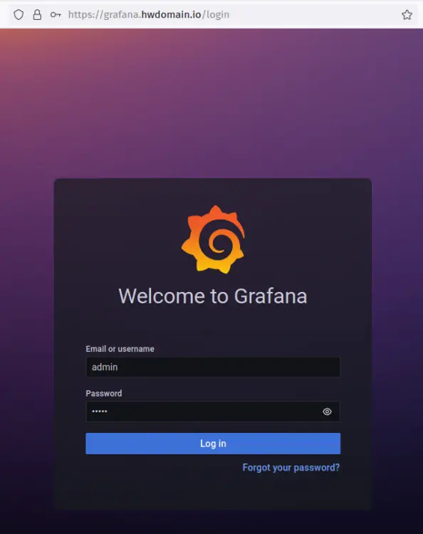 grafana login