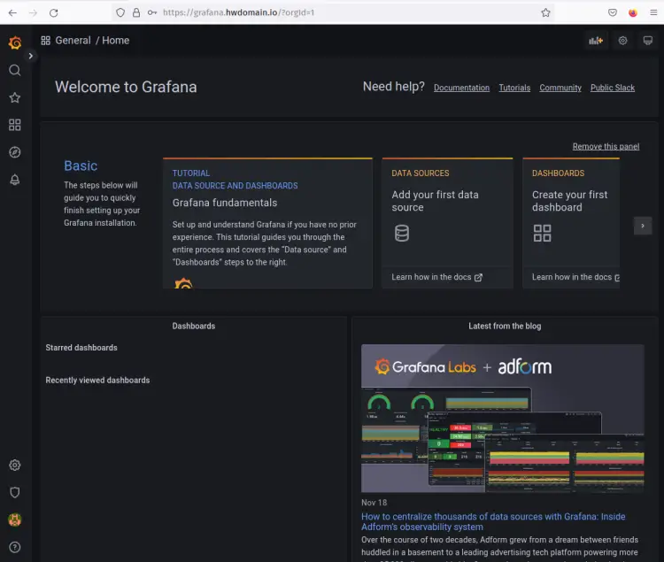 grafana dashboard