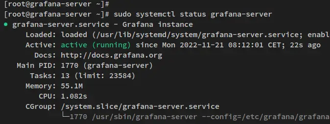 check grafana