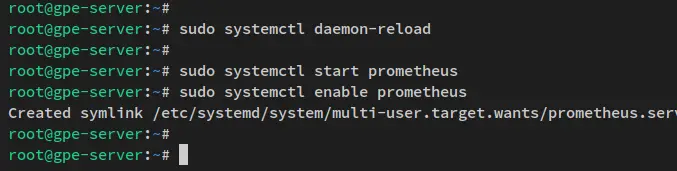 start enable prometheus