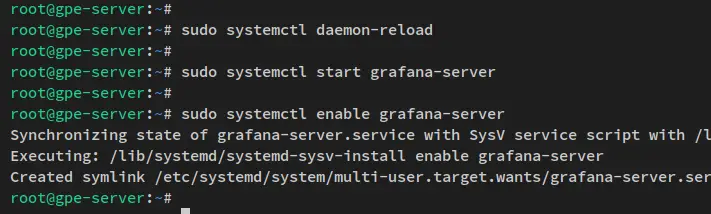 start enable grafana