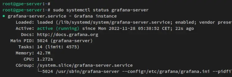 verify grafana