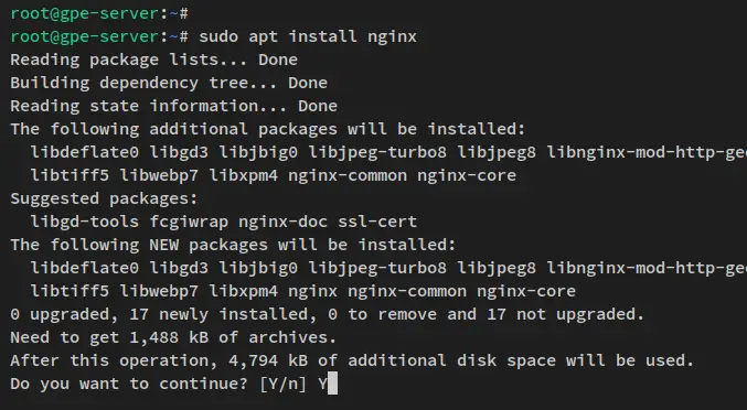 install nginx