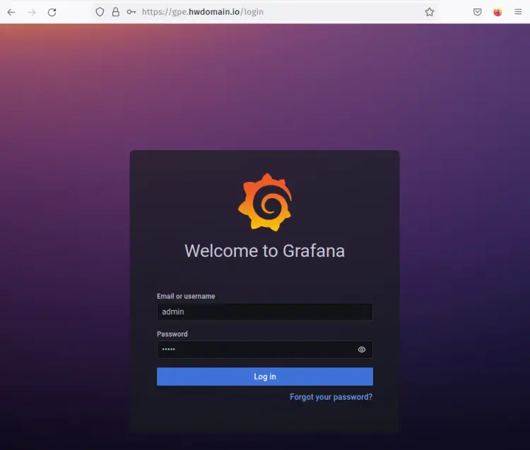 grafana login