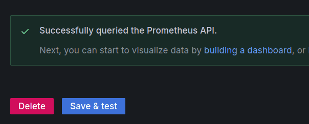 save and test data source