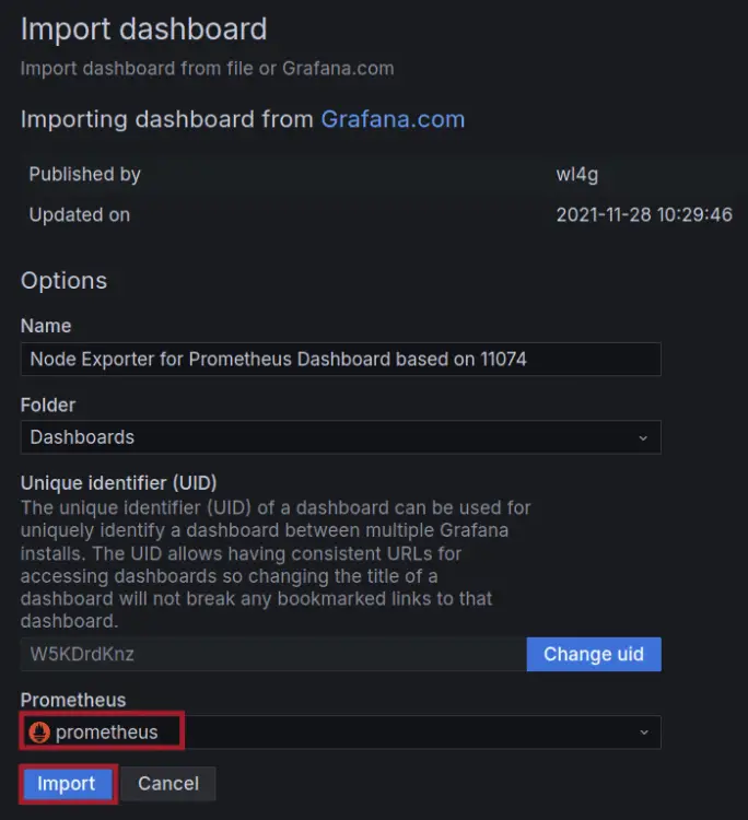 select prometheus as backend
