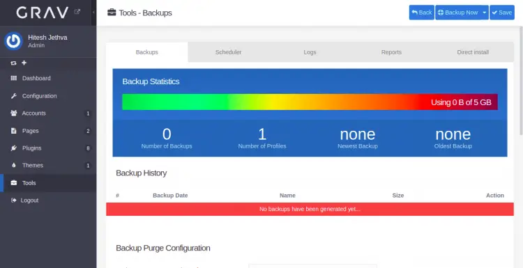 Backup function