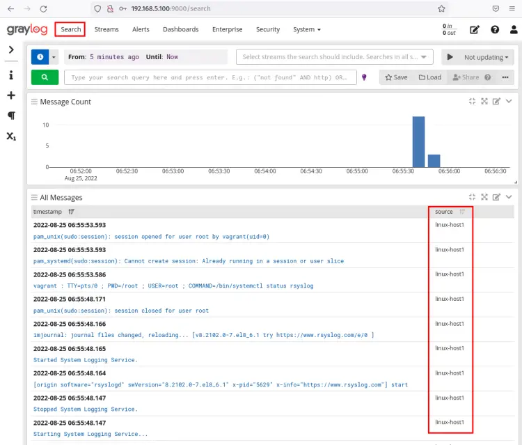 centralized log with graylog server