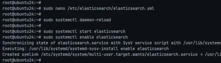 start and enable elasticsearch