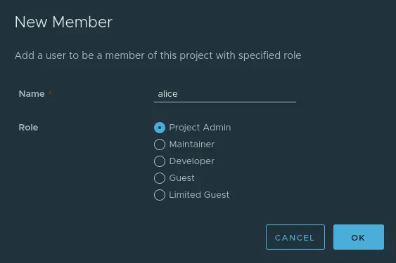 add user to project