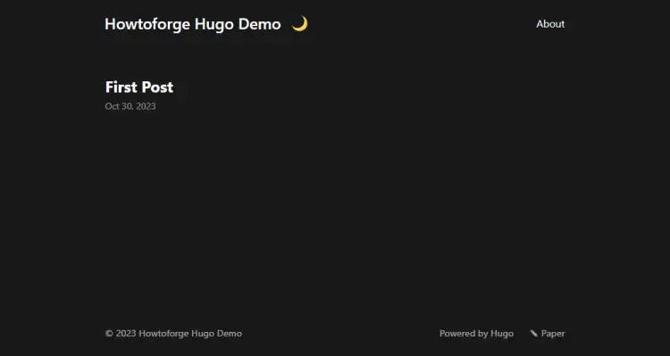 Hugo Homepage