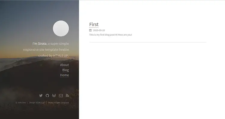 First page