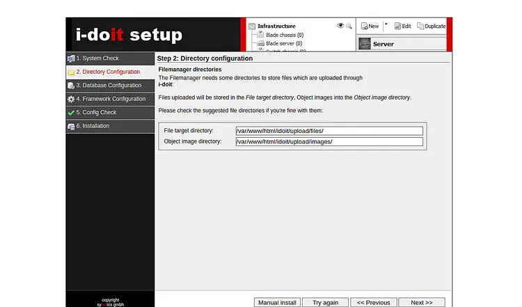 i-doit Directory anf configuration