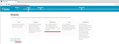 Choose monitoring modules