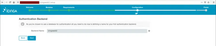 Backend Authentication icingaweb2