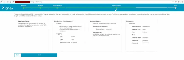 Review icingaweb2 Configuration