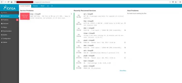 Icinga Dashboard