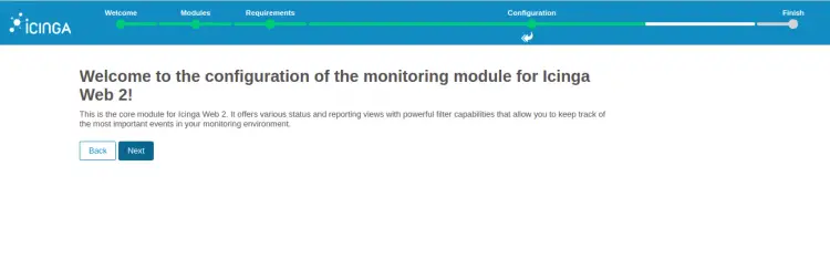 Configure monitoring module