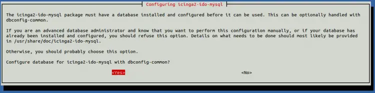 Configure ido mysql