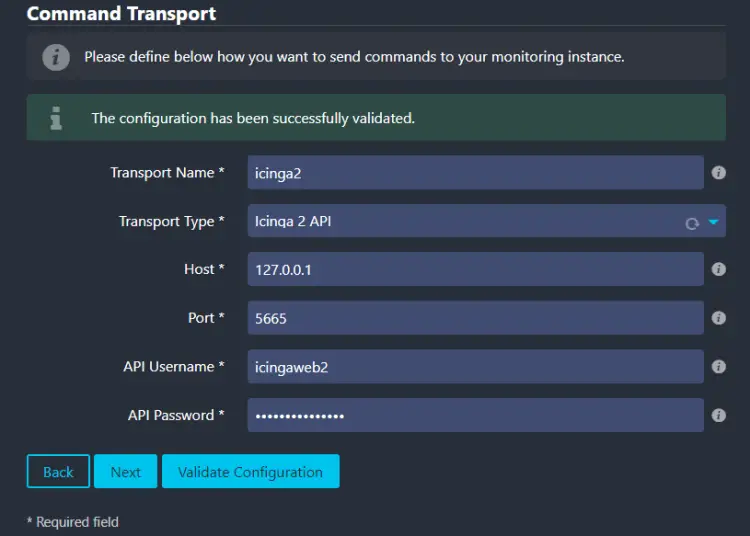 Icinga API Details