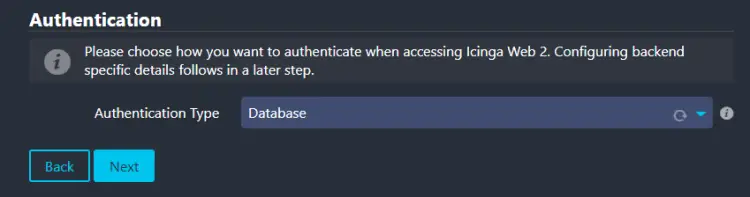 Icinga Authentication Type