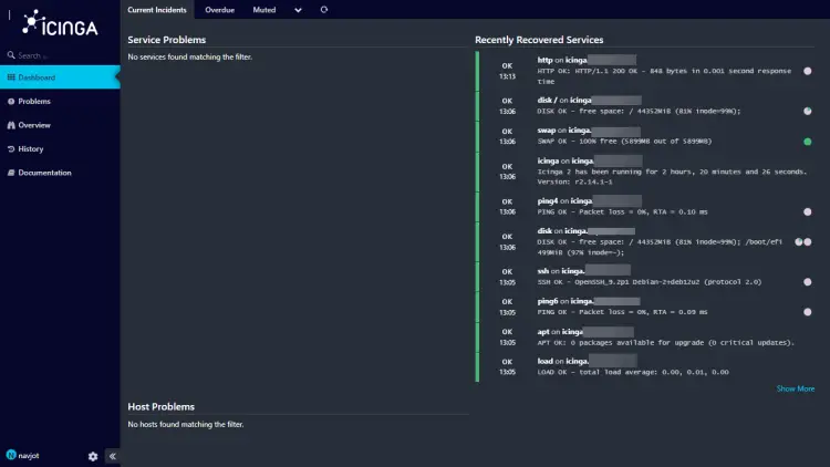 Icinga Web Dashboard