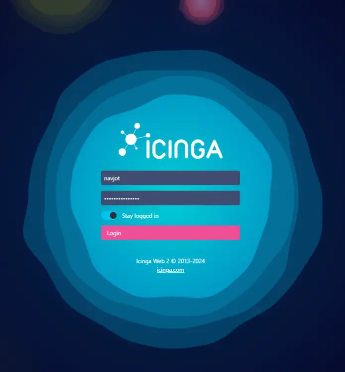 Icinga Web Login Page