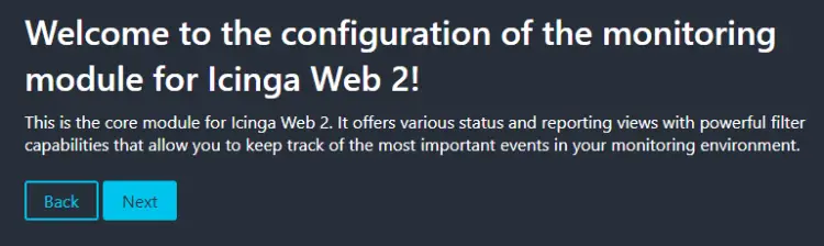 Icinga Web 2 Configuration Module Welcome