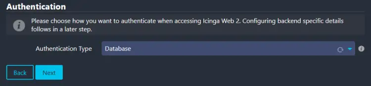 Icinga Authentication Type