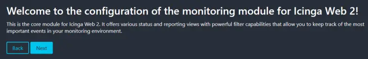 Icinga Web 2 Configuration Module Welcome