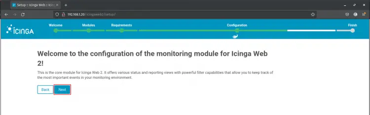 icinga web 2 modules configuration