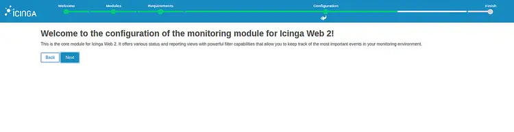 Configure monitoring module