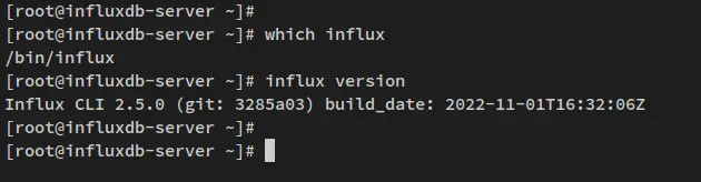 check influx cli