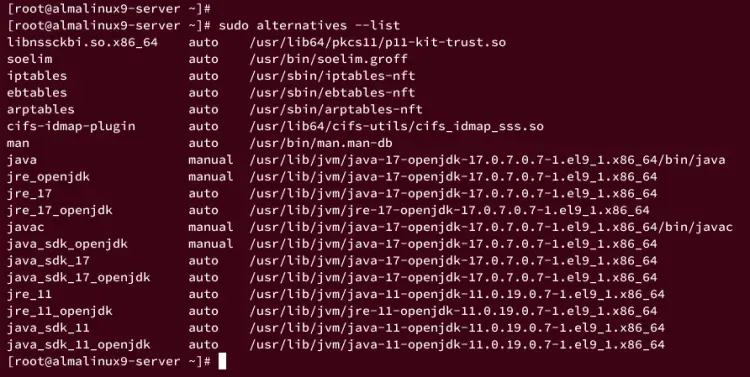 list alternatives