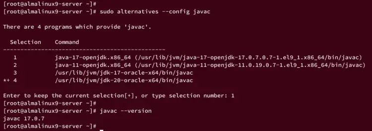 changing javac