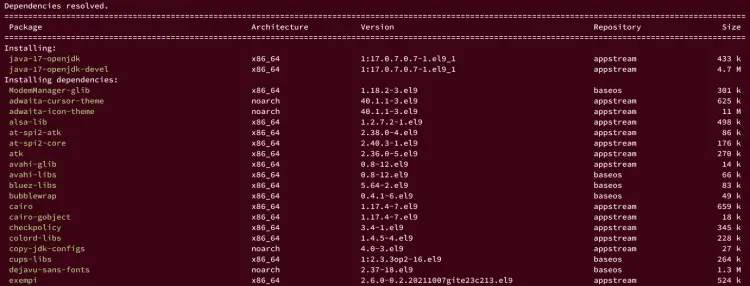 installing openjdk 17